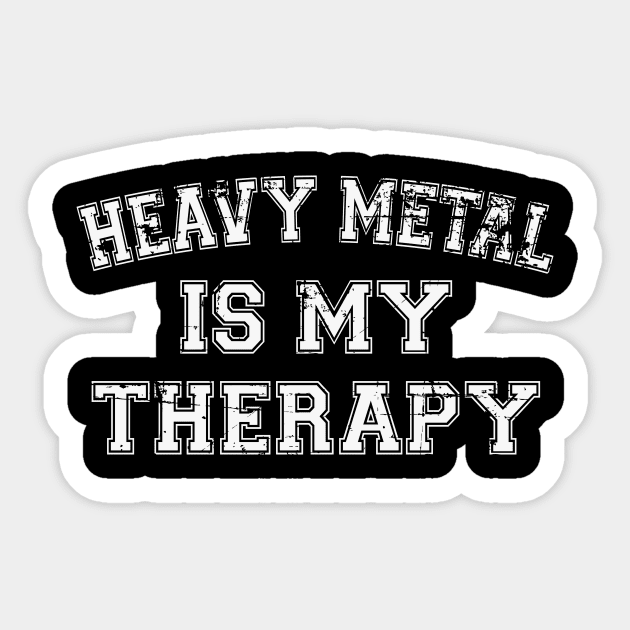 Heavy Metal Is My Therapy Sticker by RW